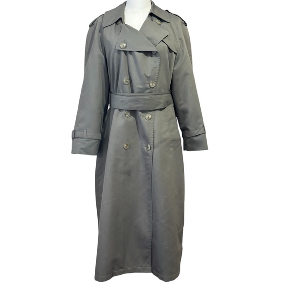 London Fog Other - Vintage London Fog Classic Olive Green Trench Coat Size 10
